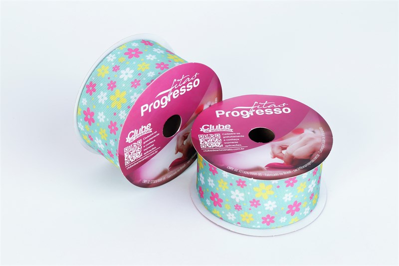 Fita Gorgurão Nº 09 39mm Estampada 006 - Progresso
