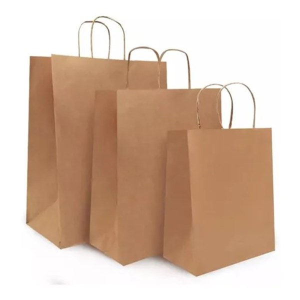 Sacola Papel Kraft Reciclada 26cm x 33cm x 17,5cm G