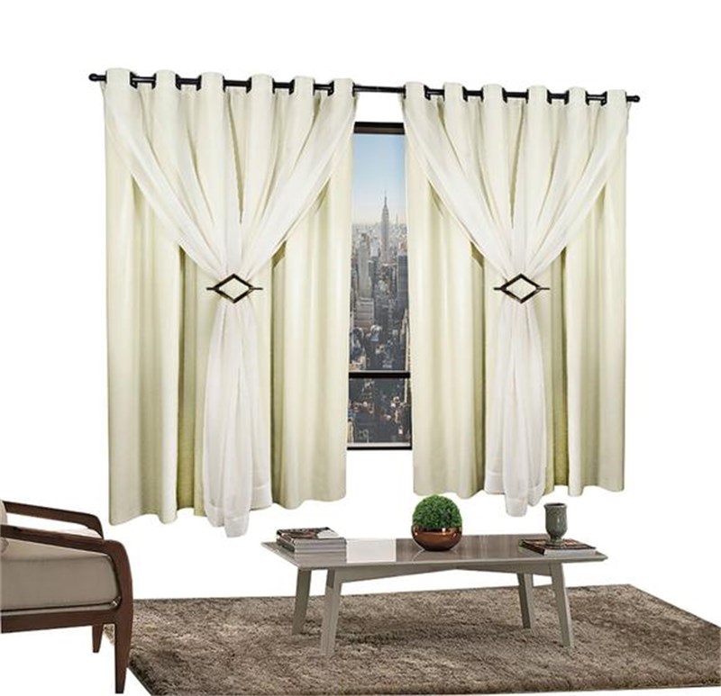 Cortina Plastnova Corta Luz Voil 2,00m x 1,40m Palha 100607