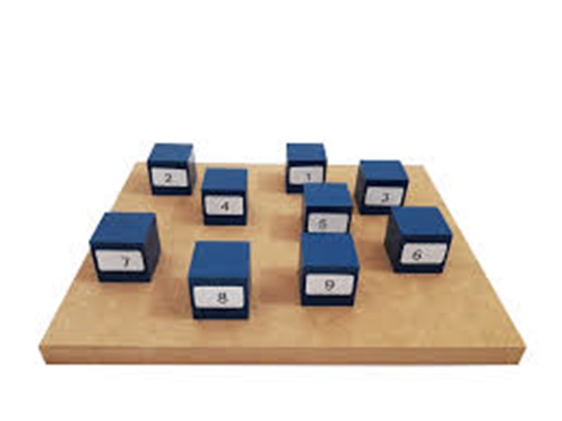 Cubos de Corsi em Madeira 9 Peças 21cm x 27cm