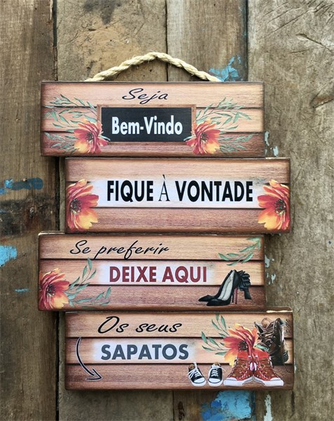 Placa Decorativa Madeira Com Frase 2035