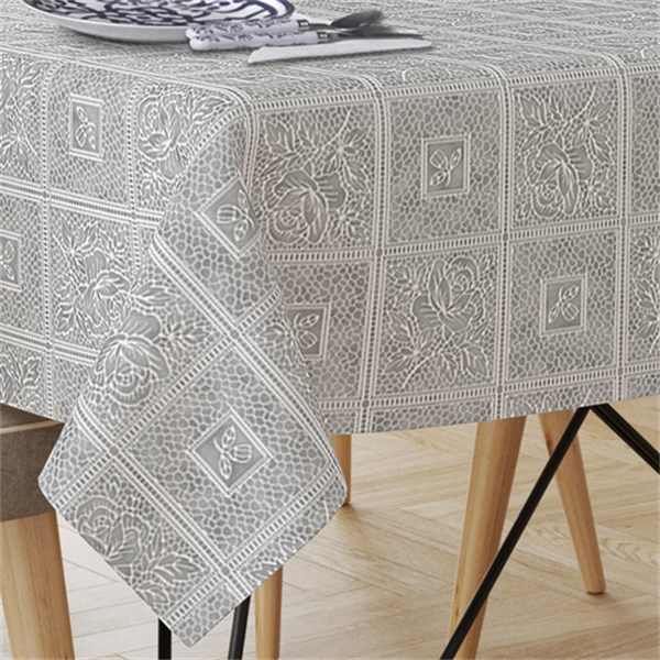 Plástico Toalha Mesa Renda Branco 1,40cm LA-0486U 19797