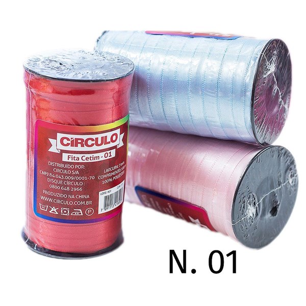 Fita Cetim Nº 01 Círculo 7mm 303321
