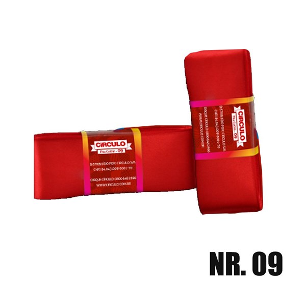 Fita Cetim Nº 09 Círculo 38mm 312614