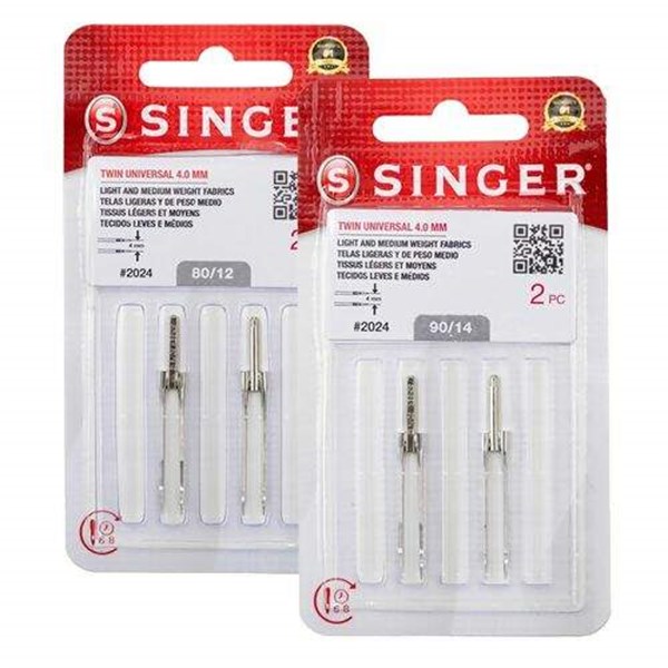 Agulha Máquina Singer Dupla N2024 4mm 349070