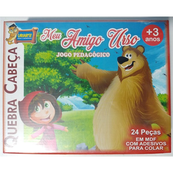 Jogo Quebra Cabeça 24 Pçs Madeira Amigo Urso 4042