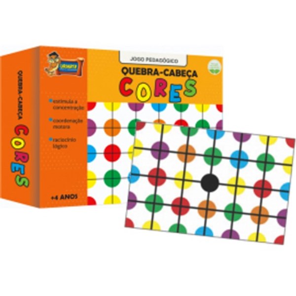 Jogo Quebra Cabeça 24 Pçs Madeira Cores 4363