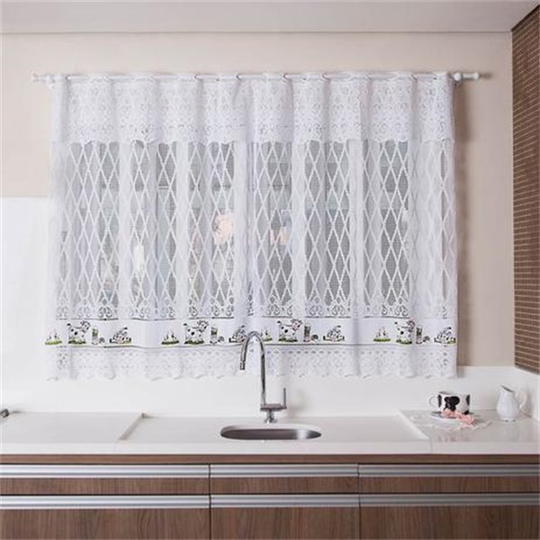 Tecido Renda Cortina 1,50m+30cm Brise 01 Branco 2507