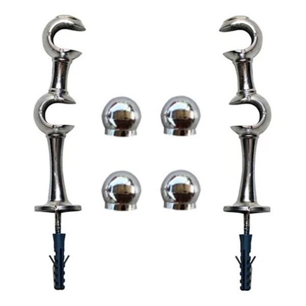 Suporte Varão 19mm/19mm 1 Parafuso C/2 Duplo Cromado