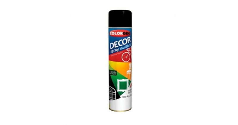 SPRAY DECOR MULTIUSO PRETO FOSCO - COLORGIN