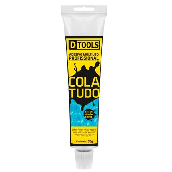 COLA TUDO BRANCO BISNAGA 70 GRAMAS - DTOOLS