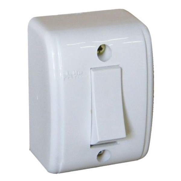 INTERRUPTOR 1 TECLA SIMPLES BRANCA EXTERNO - MECTRONIC