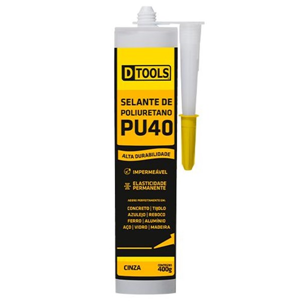 SELANTE PU 40 CINZA - 400 GRAMAS - DTOOLS