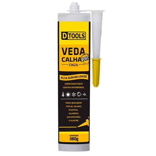VEDA CALHA 380 GRAMAS CINZA/ALUMINIO - DTOOLS