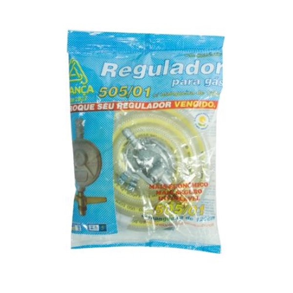 REGULADOR DE GÁS 1KG 505/01 COM MANGUEIRA 1,20 METROS - ALIANÇA