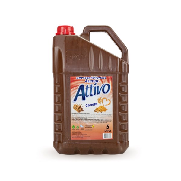 LIMPADOR COM ÁLCOOL CANELA 5 LITROS - ATTIVO