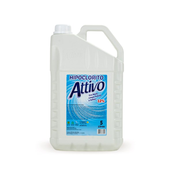 REMOVEDOR CLORO 12% (HIPOCLORITO) 5 LITROS - ATTIVO