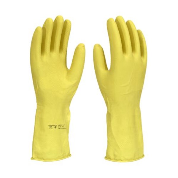LUVA MULTIUSO LÁTEX FORRADA AMARELA 10 (EG) - IMBAT