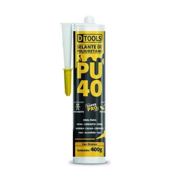 SELANTE PU 40 SUPER PRO BRANCO - 400 GRAMAS - DTOOLS