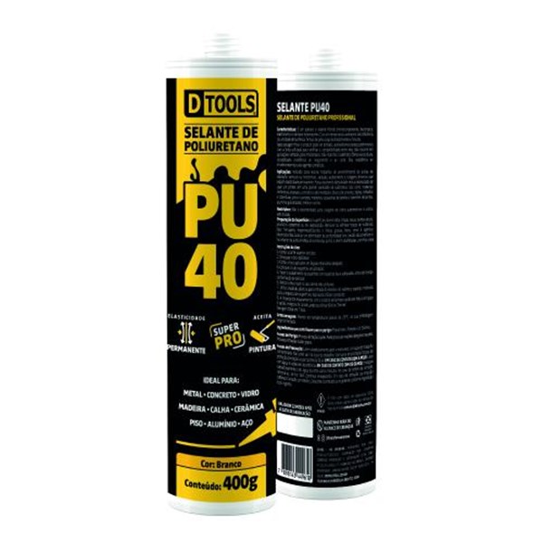SELANTE PU 40 SUPER PRO BRANCO - 400 GRAMAS - DTOOLS