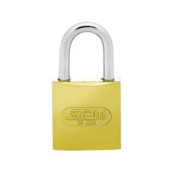 CADEADO 25MM ZAMAC LATONADO E-COAT - STAM