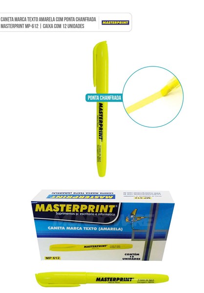 MP-612 CANETA MARCA TEXTO AMARELA