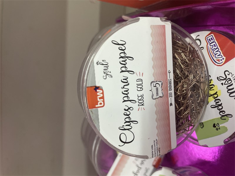 CLIPES PARA PAPEL 5 ROSÃ‰ GOLD - POTE COM 200 UNID