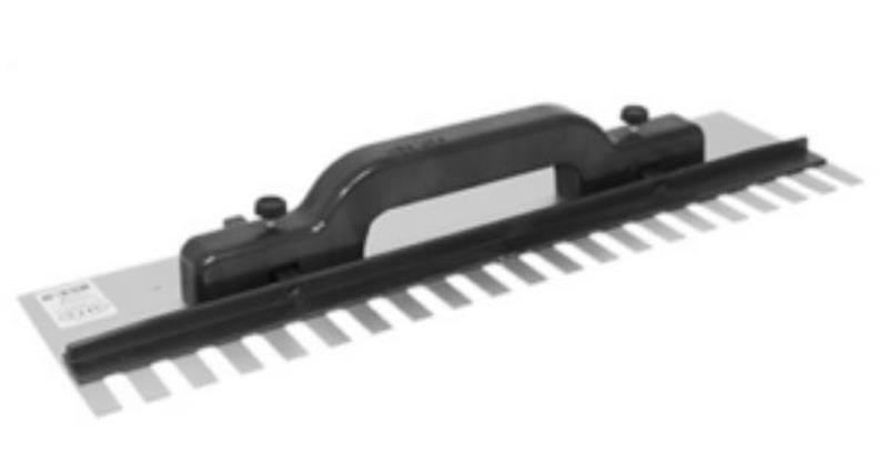 Desempenadeira 43x12cm Com Regulagem Ranhura (H,L) 1,2x1,5cm de Aço Dentada