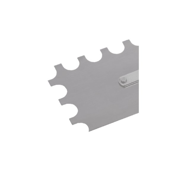 DESEMPENADEIRA DE ACO 10X40CM DENTE "U" CABO PLASTICO