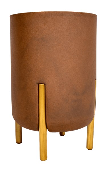 Vaso Cilíndrico Decore 33 (16L) Cor Aço Corten JAPI