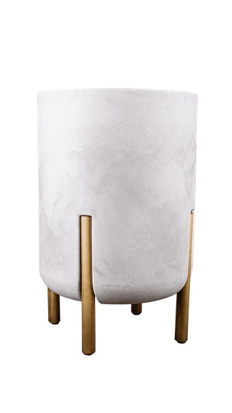 Vaso cilíndrico decore 34 (28l) cimento queimado japi