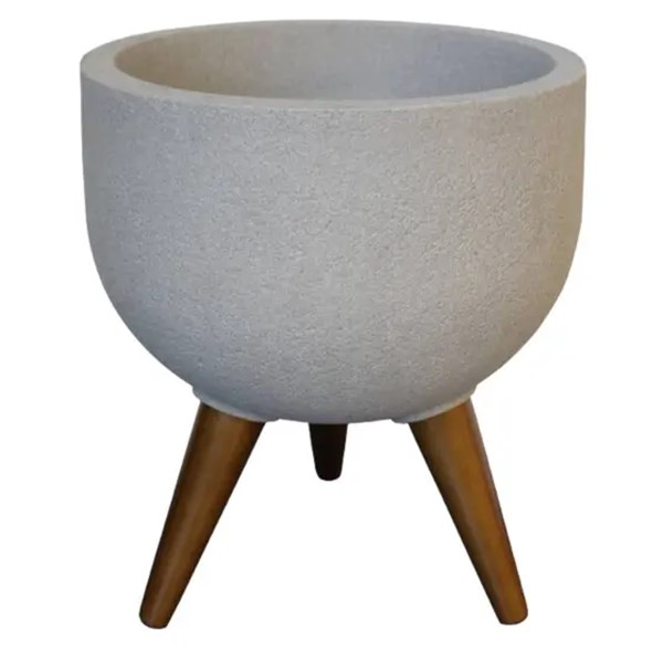 Vaso Redondo Decore 33 - CIMENTO QUEIMADO