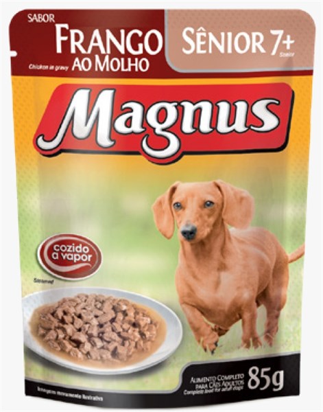 SACHE MAGNUS CÃO SENIOR SABOR FRANGO 85G