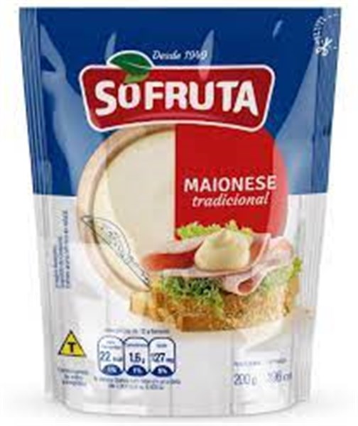 MAIONESE TRADICIONAL SC 200G - SOFRUTA