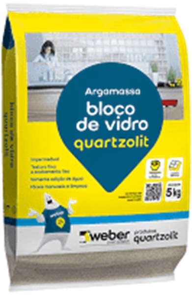 ARGAMASSA P/ BLOCO VIDRO 5KG - QUARTZOL