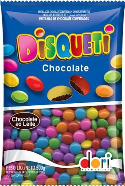 MINI DISQUETE CHOC. COLORIDOS 11G
