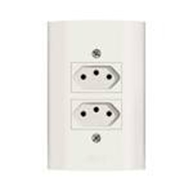 TOMADA DUPLA (SP) 2P 10A 250V LINHA DUNAS - ROMAZI