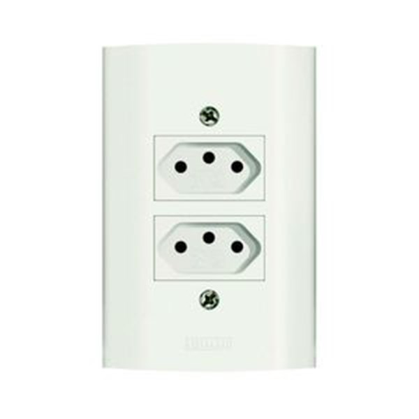 TOMADA DUPLA (SP) 2P 10A 250V LINHA DUNAS - ROMAZI