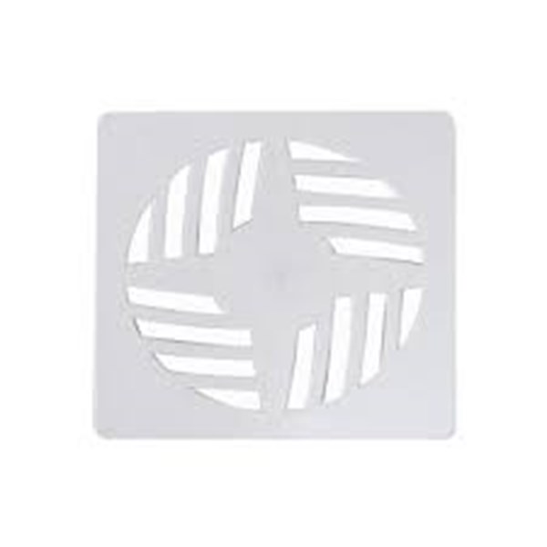 Grelha quadrada branca PVC 9,4 cm Astra GR13