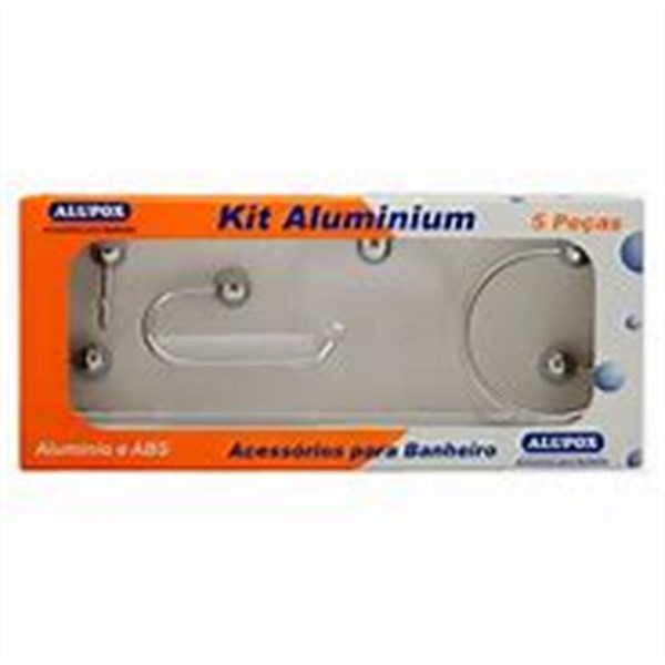 Kit Acessorios Para Banheiro 5 Peças Aluminium