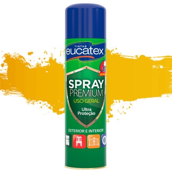 Tinta Spray Amarelo Multiuso 400ml Eucatex