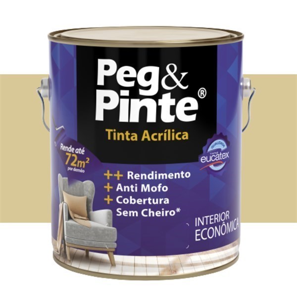 Tinta Acrílica Palha do Sertão Peg e Pinte 3,6l Eucatex