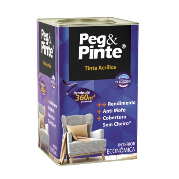 Tinta Acrílica Areia Pipa Peg e Pinte 18l Eucatex