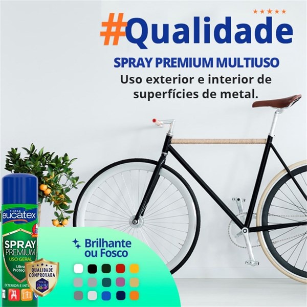 Tinta Spray Branco Brilhante Multiuso 400ml Eucatex