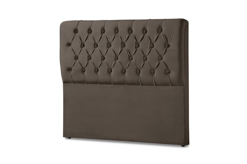 CABECEIRA DE CAMA BARCELONA CLASSIC SOLTEIRO C/FRAME VELUDO AREIA 705