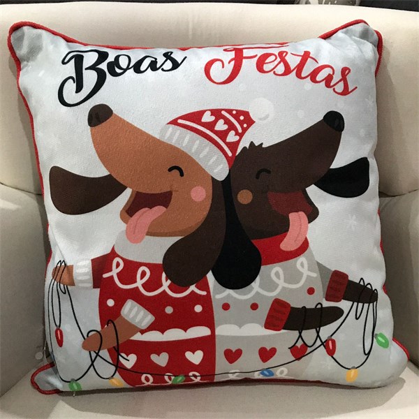 ALMOFADA NATALINA 434  COM CORDONE 43X43