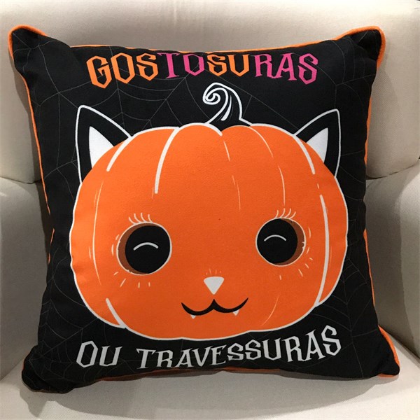 ALMOFADA  HALLOWEEN 125 COM CORDONE 43X43CM