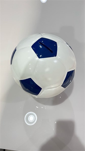COFRE DE GESSO BOLA AZUL E BRANCO