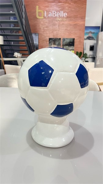 COFRE DE GESSO BOLA AZUL E BRANCO
