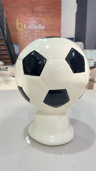 COFRE DE GESSO BOLA PRETA E BRANCO